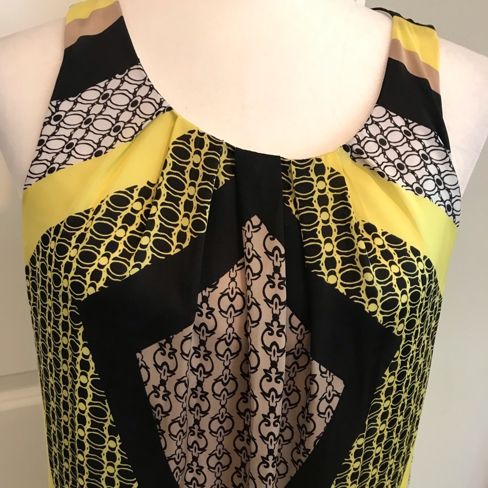 Yellow and black dress